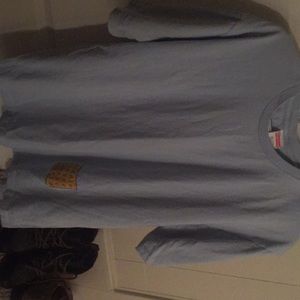 Men’s supreme middle finger to the world baby blue